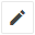A black pencil edit icon in a light grey square border.